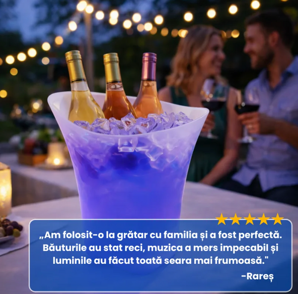 Frapieră cu Boxă, LED, Bluetooth - Prietenii tăi o vor adora!